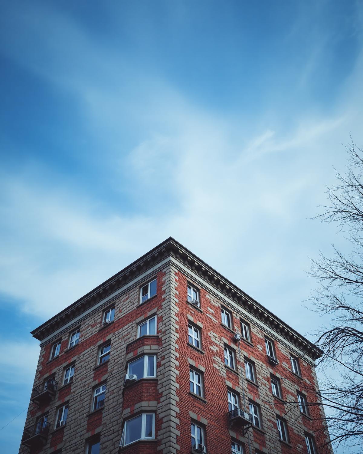 Pre-war apartment building facade
